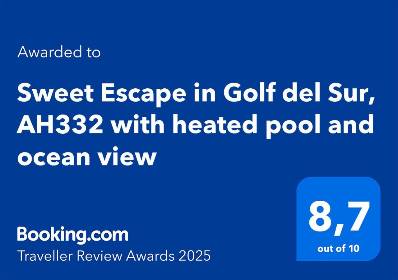 サンミゲル・デ・アボナSweet Escape In Golf Del Sur, Ah332 With Heated Pool And Ocean Viewアパートメント エクステリア 写真